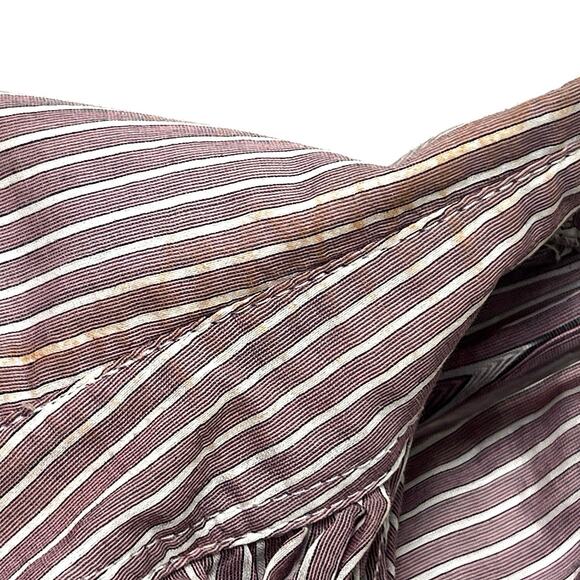 Brunello Cucinelli Cotton/Silk Blend Striped Button-Front Shirt/XL - Picture 9 of 11